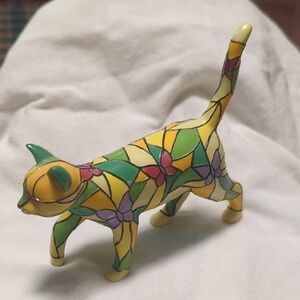 Colorful Mosaic Cat Figurine